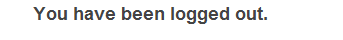Logout screen