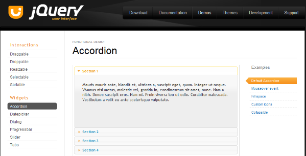 jQuery UI Home Page