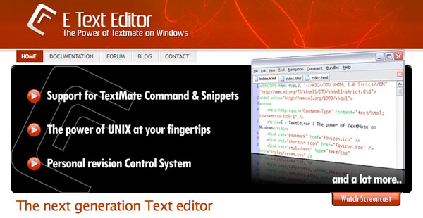 e Text Editor