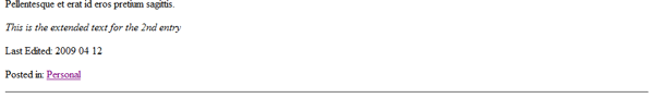 our Test Template screenshot 3 - adding the category