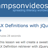 
AJAX Definitions with jQuery and PHP