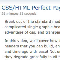 
CSS/HTML Perfect Page Headers