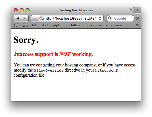 Bad, htaccess Ignored