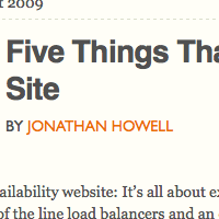 Five Things That Will Kill Your Site
