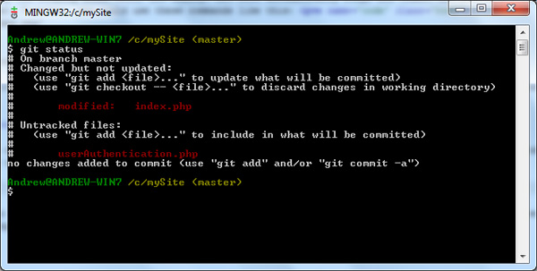 Status, not clean
