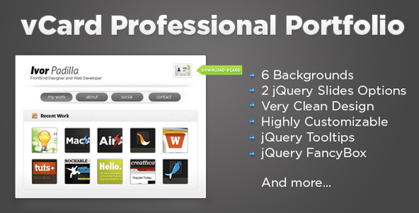 vCard Professional Portfolio