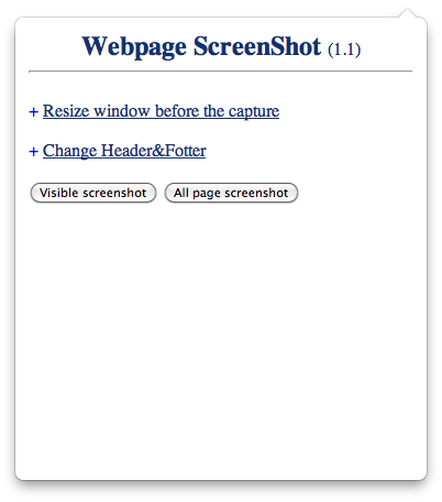 A screenshot of the Webpage ScreenShot extension