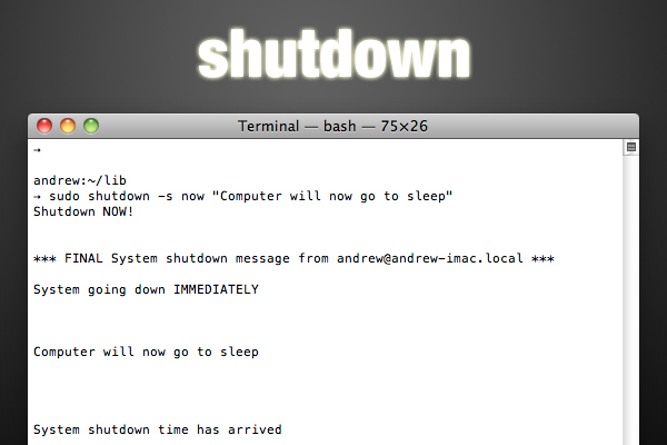 shutdown