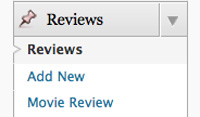 New WordPress taxonomy in admin dashboard navigation