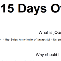 15 Days Of jQuery : Day 1