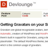 using gravatars in WordPress permalink posts